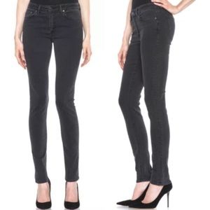 Acne Studios gray cropped/fray hem skinny jeans